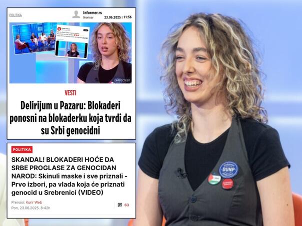 Studentica Emina na meti Vučićevih medija zbog Srebrenice