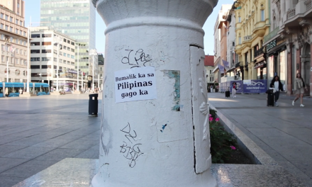 U centru Zagreba osvanule poruke: ‘Vrati se na Filipine, idiote’