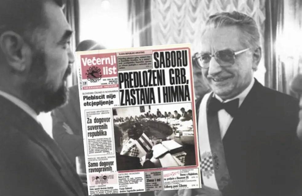 Domljan je, pokazujući na grb s polumjesecom i zvijezdom, primijetio: “Ovo će nam privući bosanske muslimane”