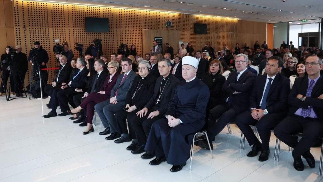 Muftija Porić na prijemu kod predsjednice Pirc Musar