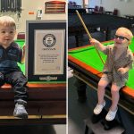 Dvogodišnji dječak “rastura” za bilijarskim stolom