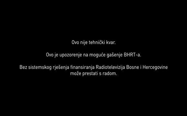 BHRT prekinuo emitovanje programa